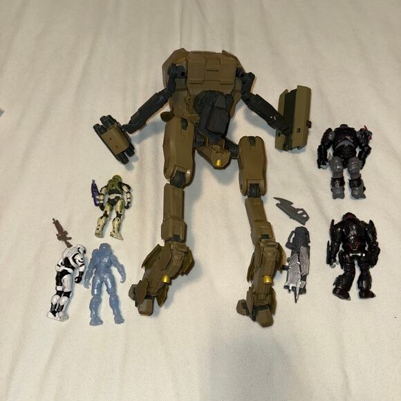 Halo Mantis Mech Figures Spartan Eva Master Chief Camo Brute Tovarus Hyperius - Picture 6 of 6